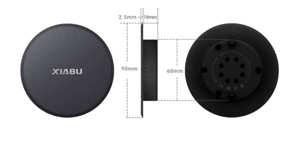 Cafe Qi wireless charger dimensions