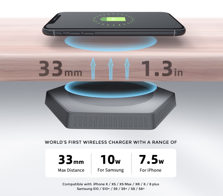 Long range Qi wireless charger Qi Wireless Charger